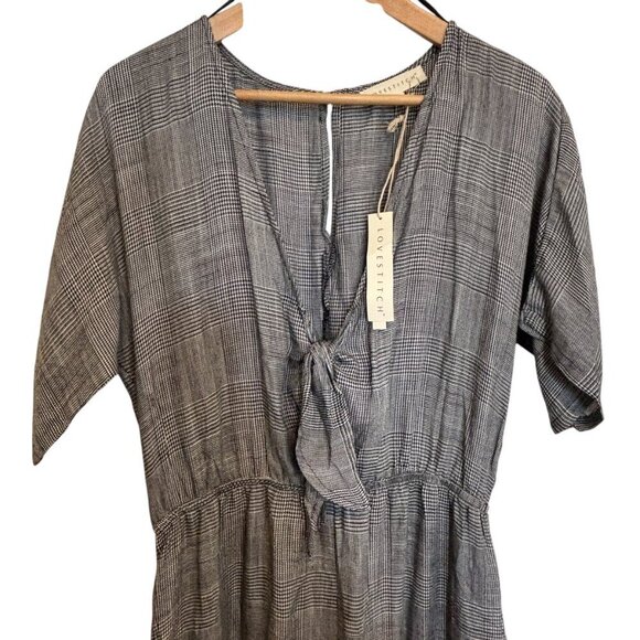 Love Stitch Womens Size Large Houndstooth Jumpsuit New With Tags - Picture 5 of 8